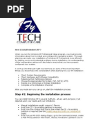 How I Install Window XP