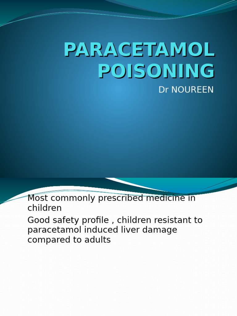 Paracetamol Poisoning: Diagnosis & Treatment | PDF | Medical ...