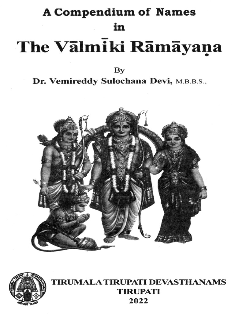 A Compendium of Names in the Valmiki Ramayana | PDF