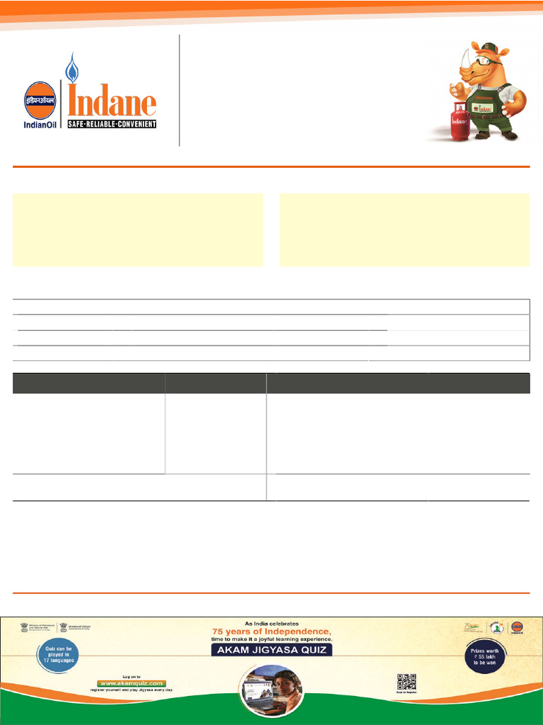 Tax Invoice for Domestic LPG Cylinder | PDF | Liquefied Petroleum Gas