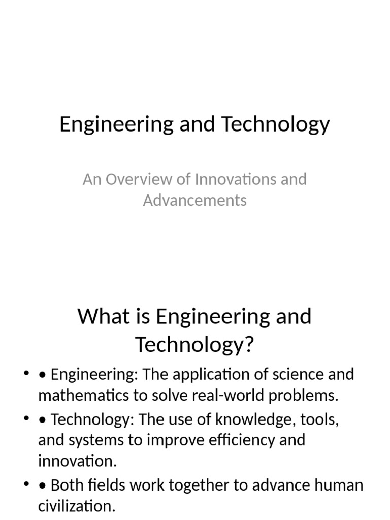 Innovations in Engineering and Technology | PDF