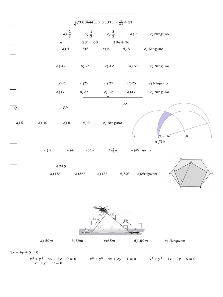 Examenes de propedéutico umms año 2025 | PDF | Carbohidratos | Tangente