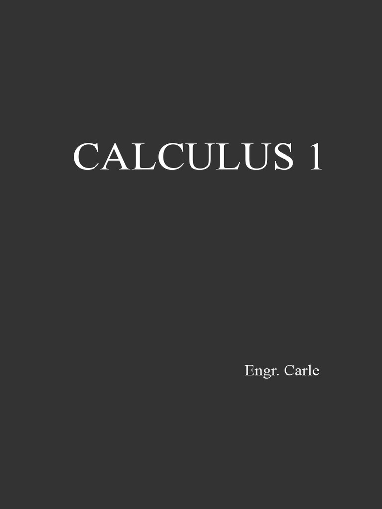 Calculus 1 | PDF