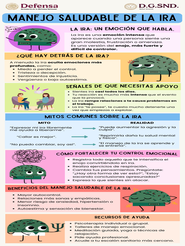 Infografía Manejo Saludable de La Ira | PDF | Ira | Las emociones
