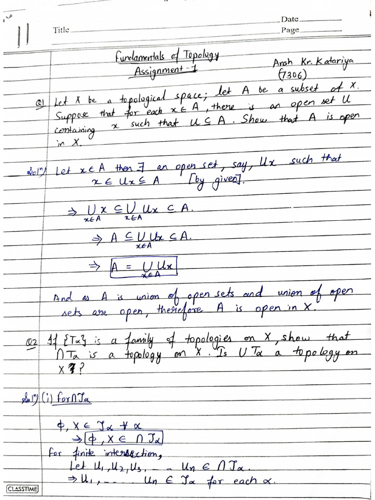 Topology Assignment 2 | PDF