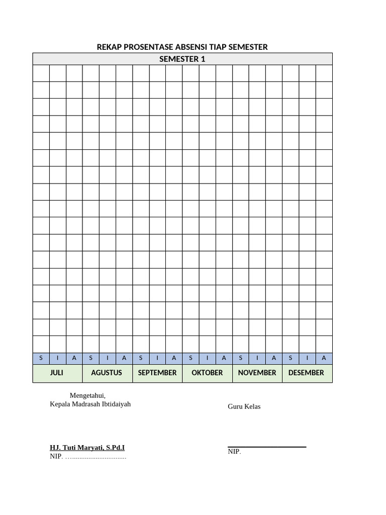 REKAP ABSENSI | PDF
