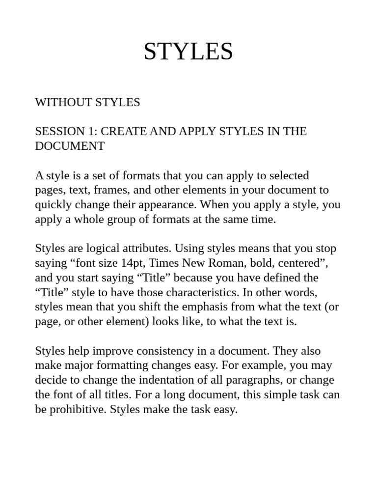 How to Create and Apply Document Styles | PDF