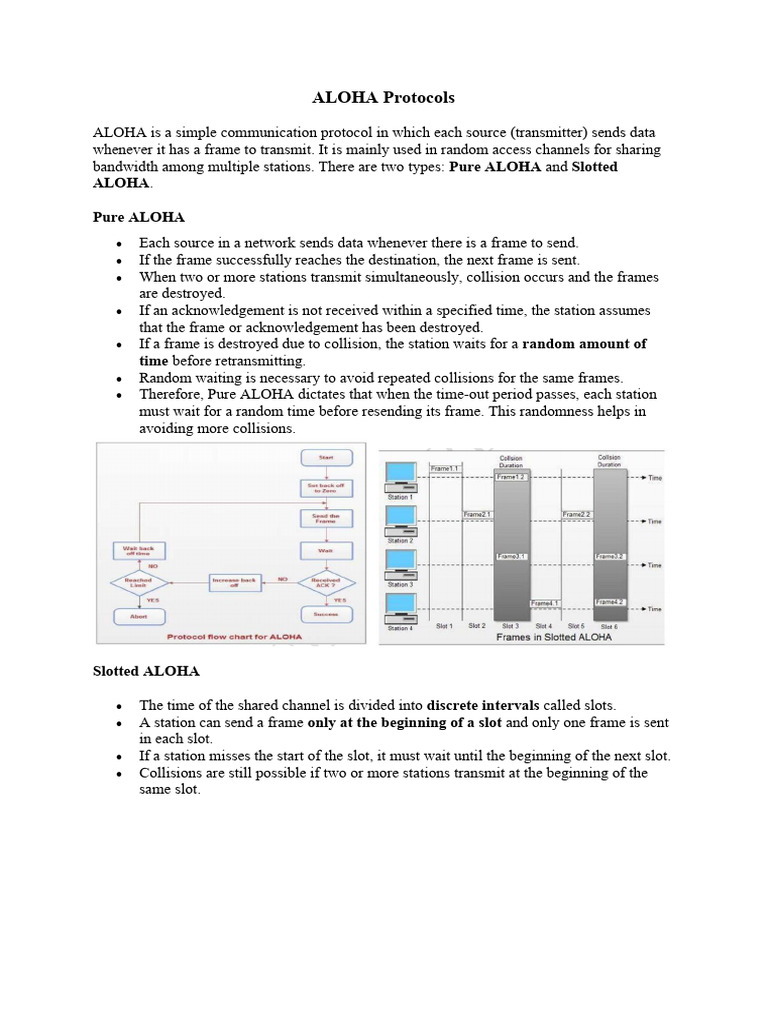 ALOHA and CSMA Protocols Explained | PDF | Ethernet | Network Switch