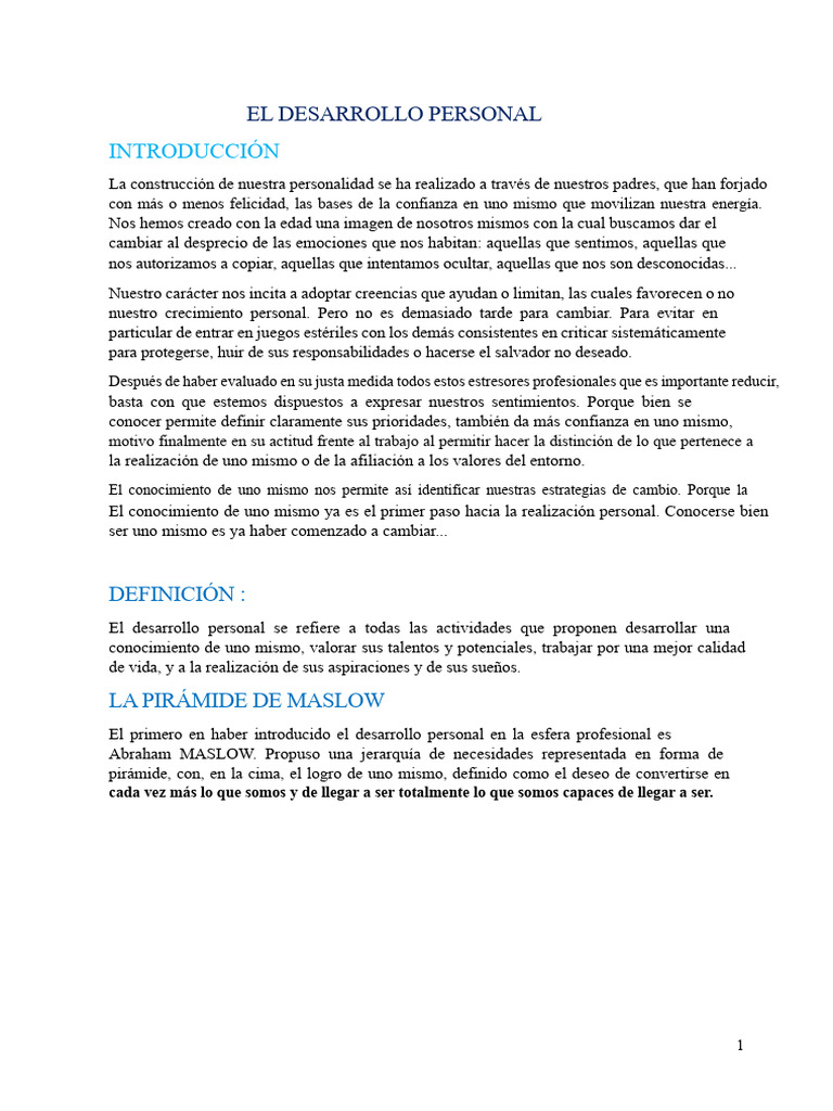 Guía Práctica de Desarrollo Personal | PDF | Desarrollo personal ...