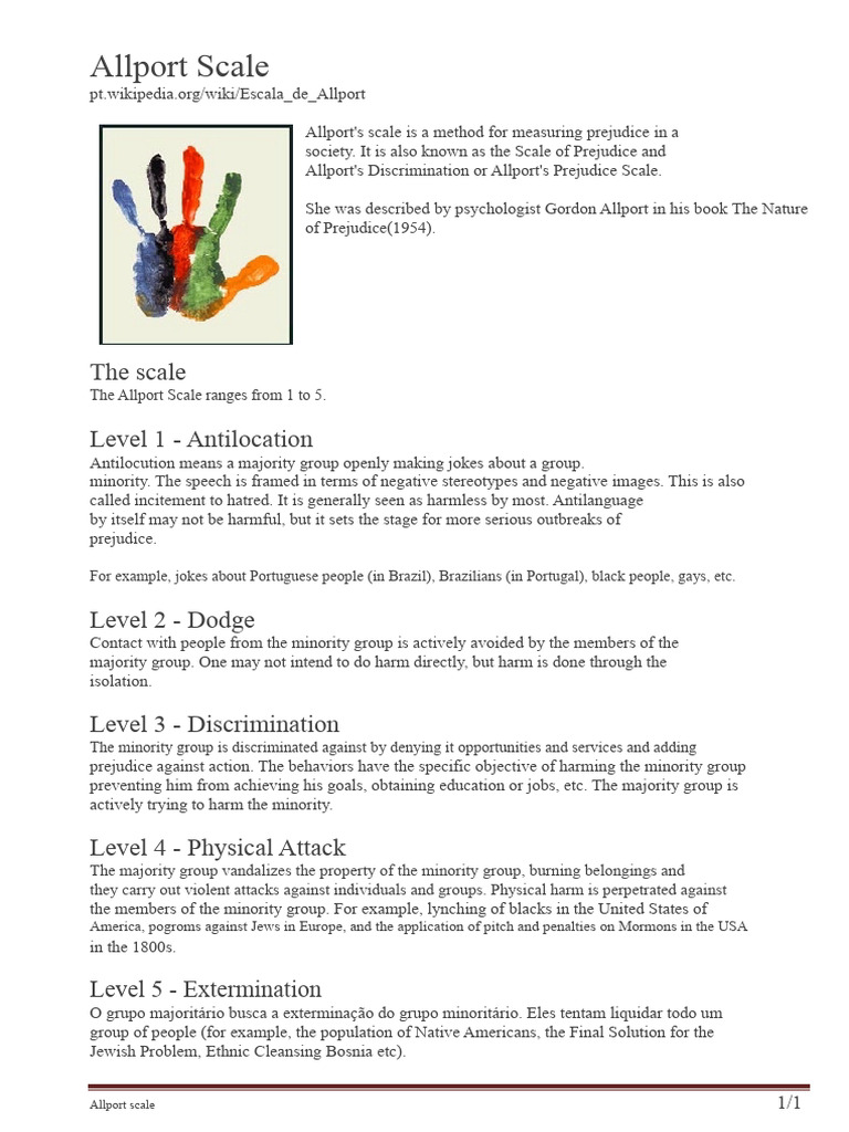 Allport scale | PDF