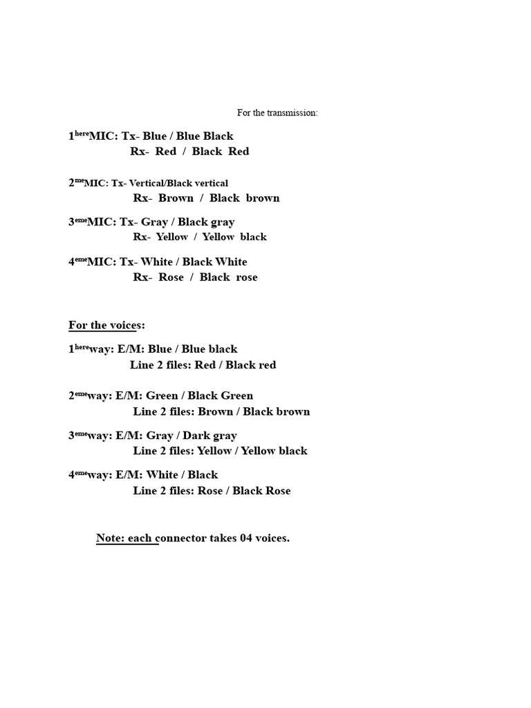 Wiring Guide for Audio Connectors | PDF