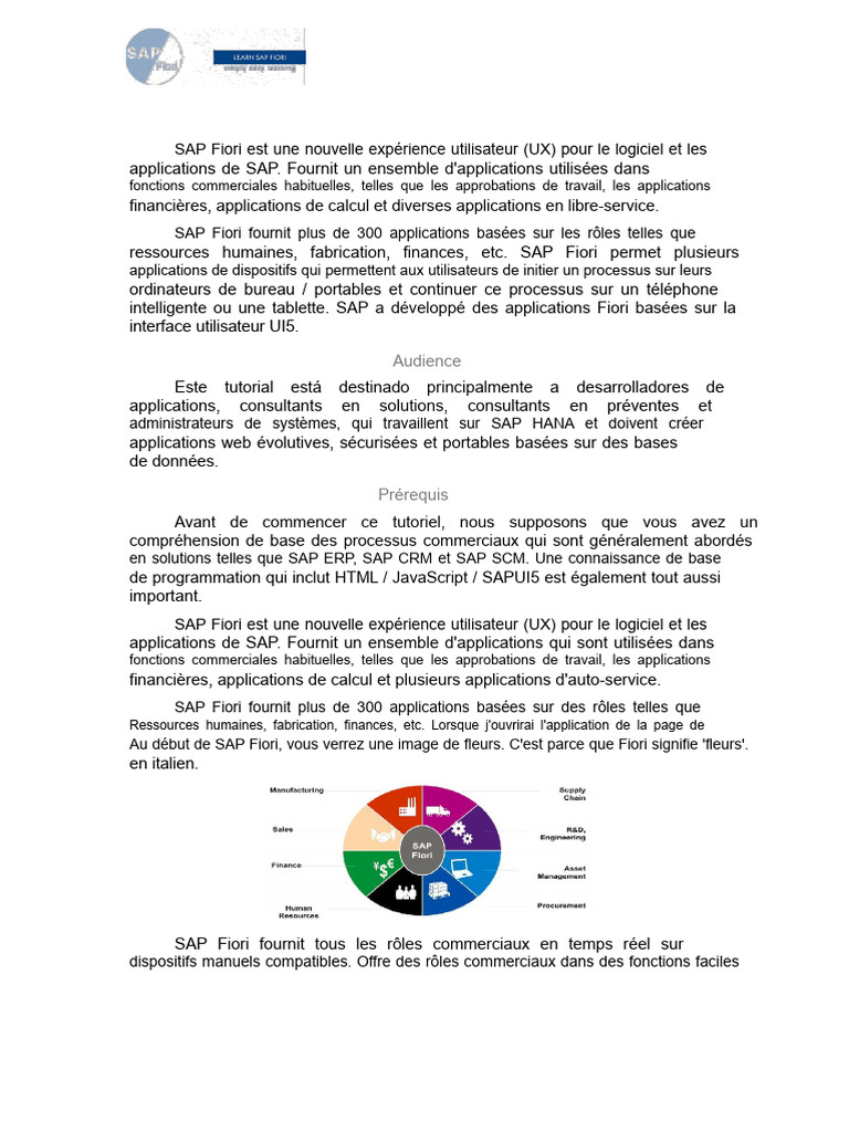 Introduction à SAP Fiori et ses applications | PDF | Certificat ...