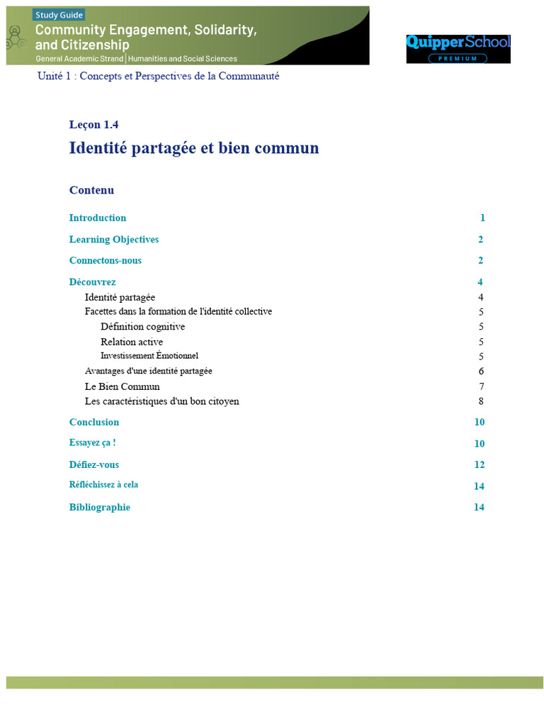 Identité partagée et bien commun | PDF | Identité (Science sociale ...