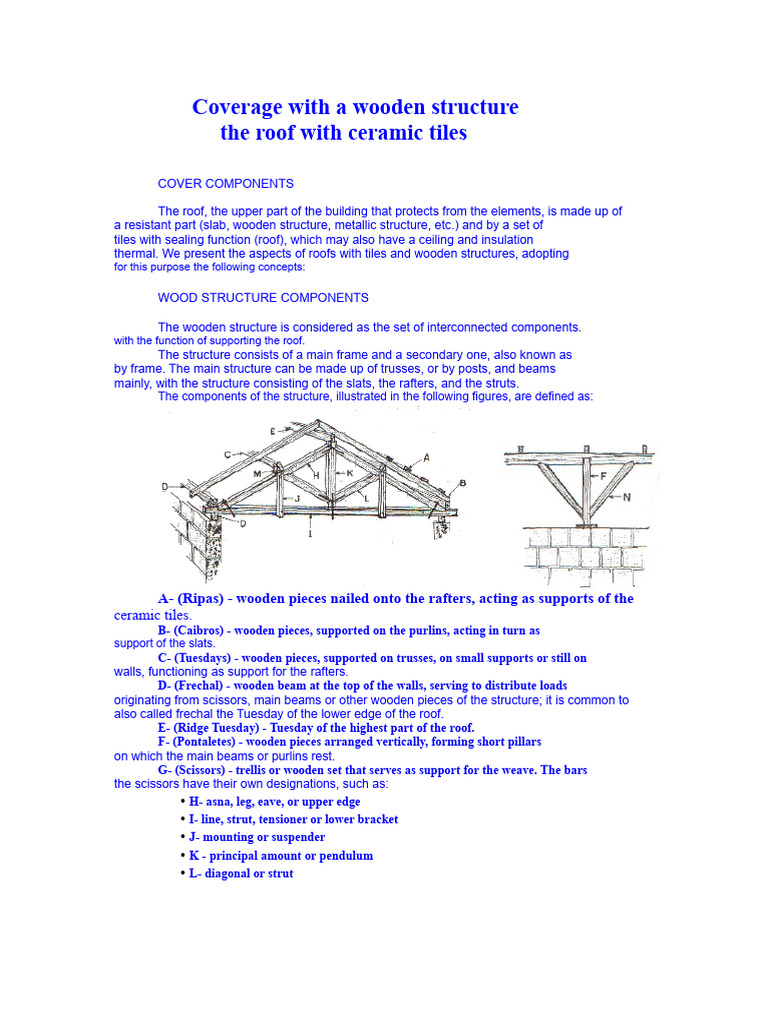 Wooden Roof Structures and Components | PDF | Roof | Framing (Construction)