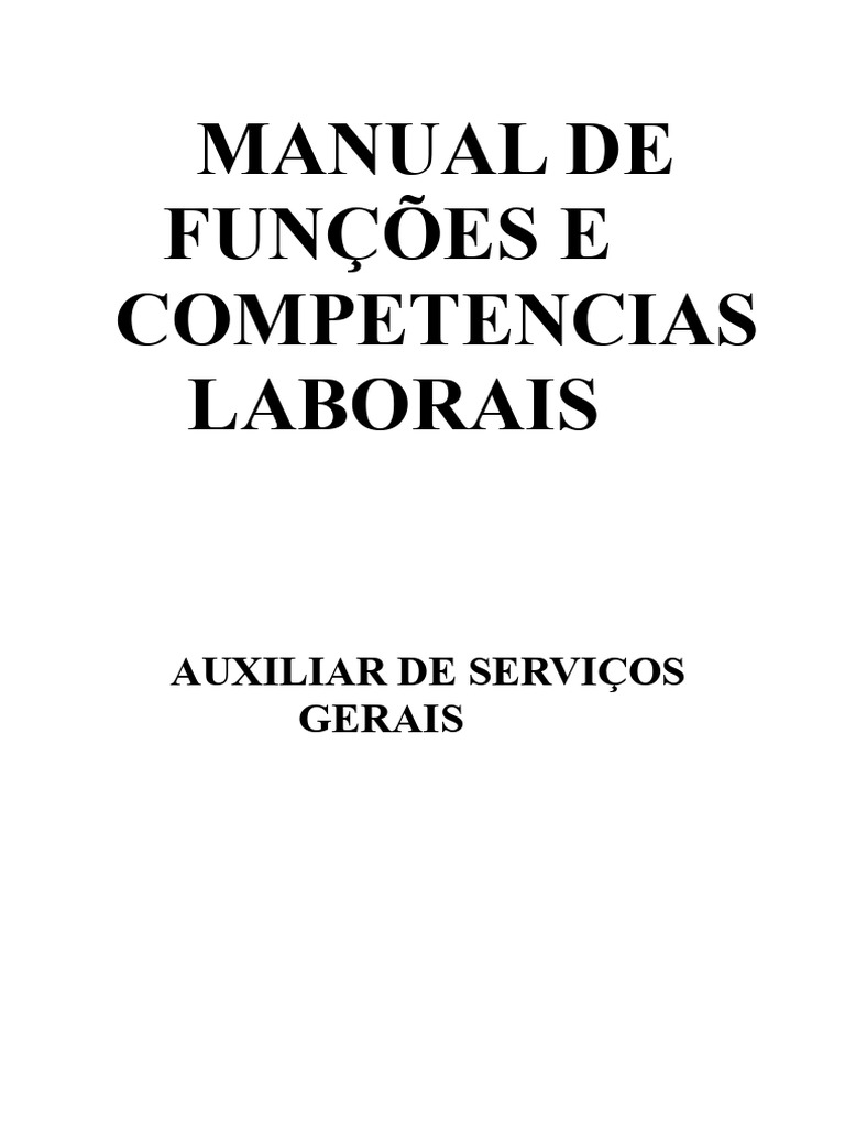 Funções e Competências do Auxiliar Geral | PDF | Competência (Recursos ...