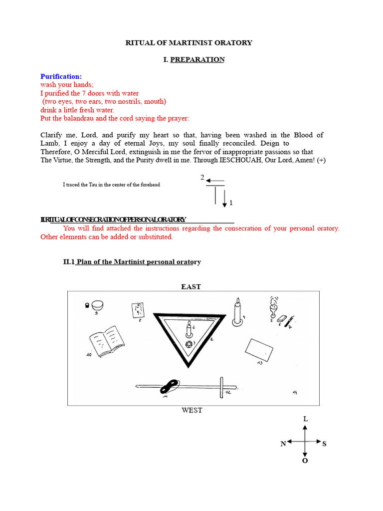 Martinist Oratory Ritual Guide | PDF | Prayer | Religious Belief And ...