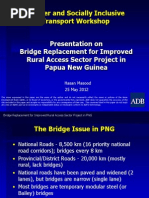 Bridge Replacement For Improved Rural Access Sector Project in Papua New Guinea