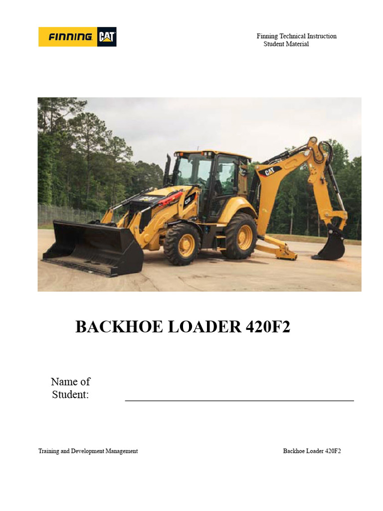Backhoe Loader 420F2 Technical Guide | PDF | Pump | Valve