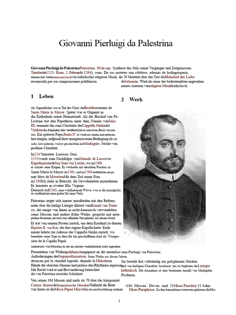 Giovanni Pierluigi Da Palestrina | PDF