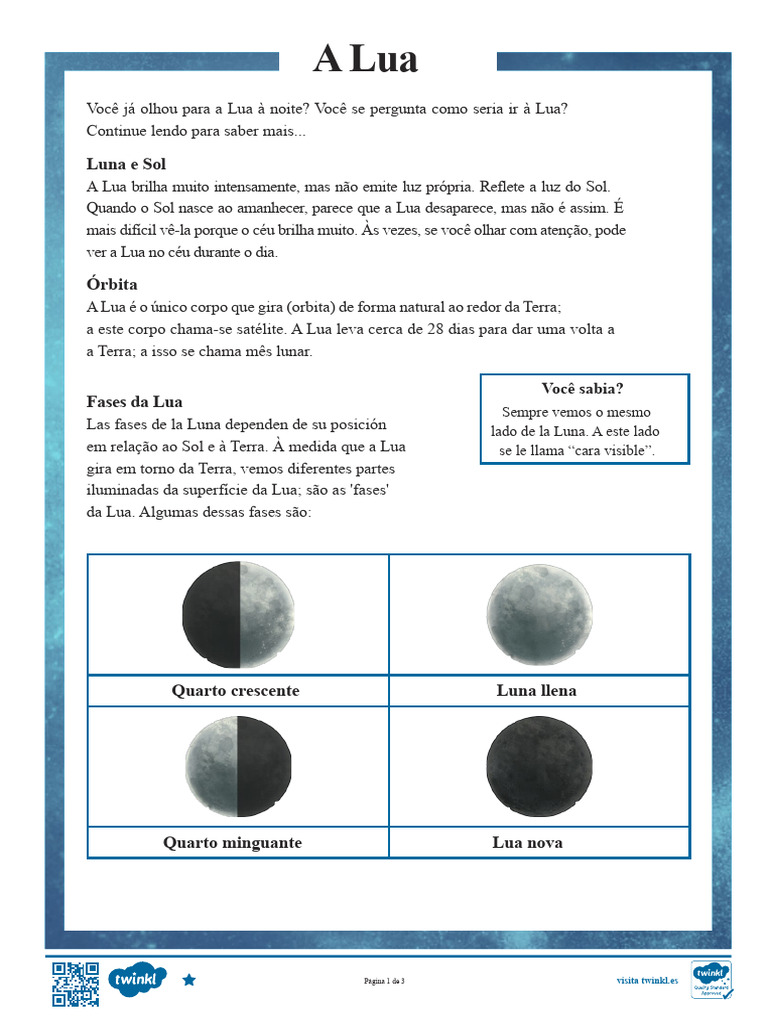 Descubra Fatos Fascinantes sobre a Lua | PDF | Lua | Terra