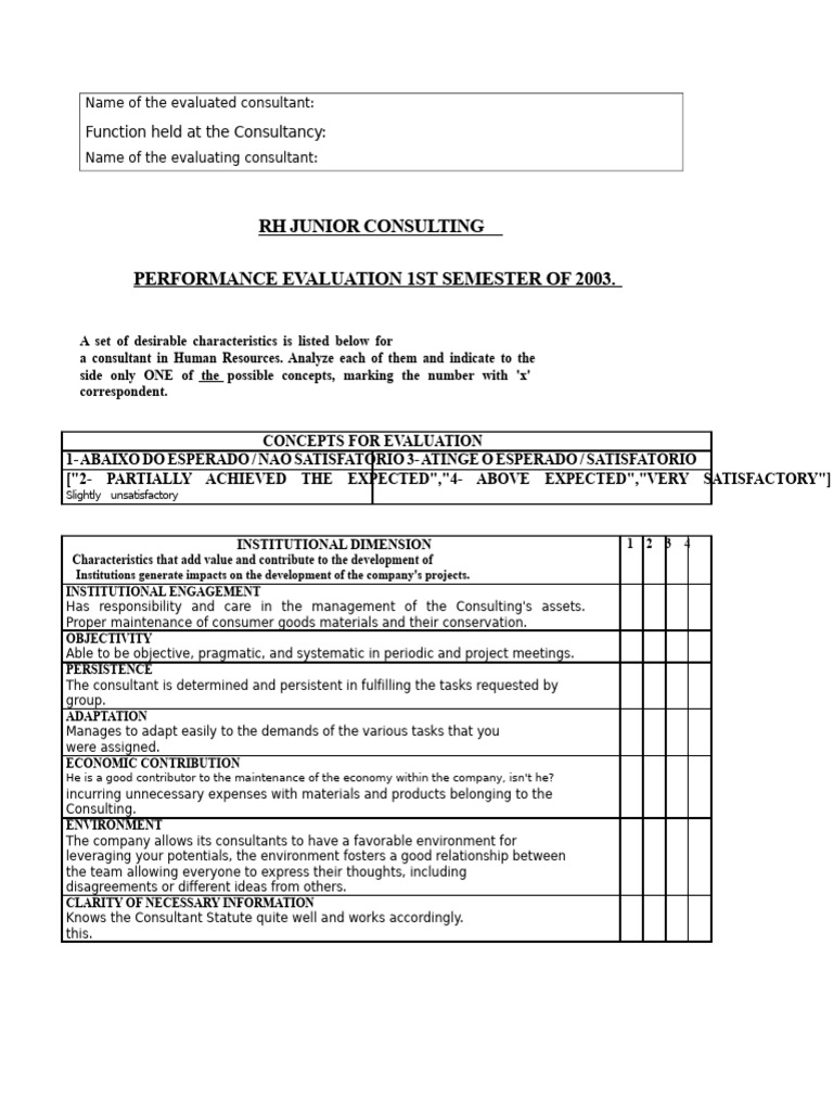 Performance Evaluation Questionnaire_2 | PDF | Performance Appraisal ...