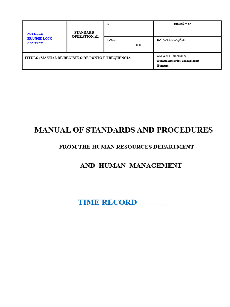 MANUAL PROCEDURES FOR TIME RECORDING | PDF | Overtime | Working Time