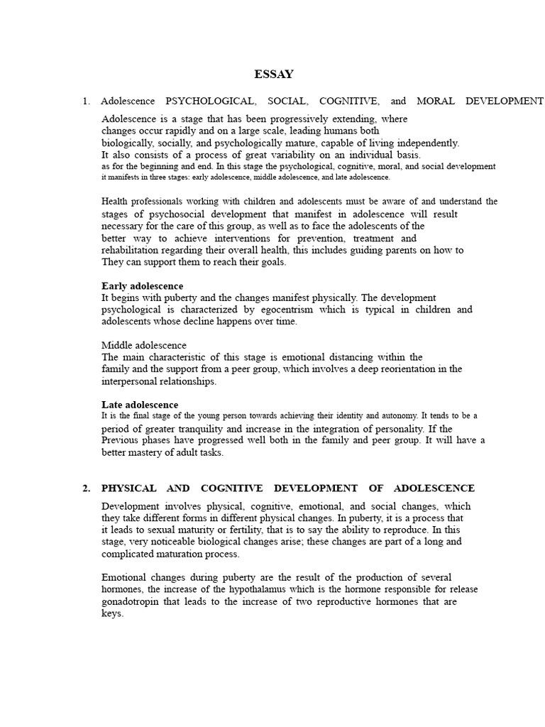 Adolescent Development: Key Stages Explained | PDF | Adolescence | Puberty
