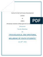 Psychological and Emotional Wellbeing of Youth Students