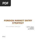 Foreign Market Entry Strategy