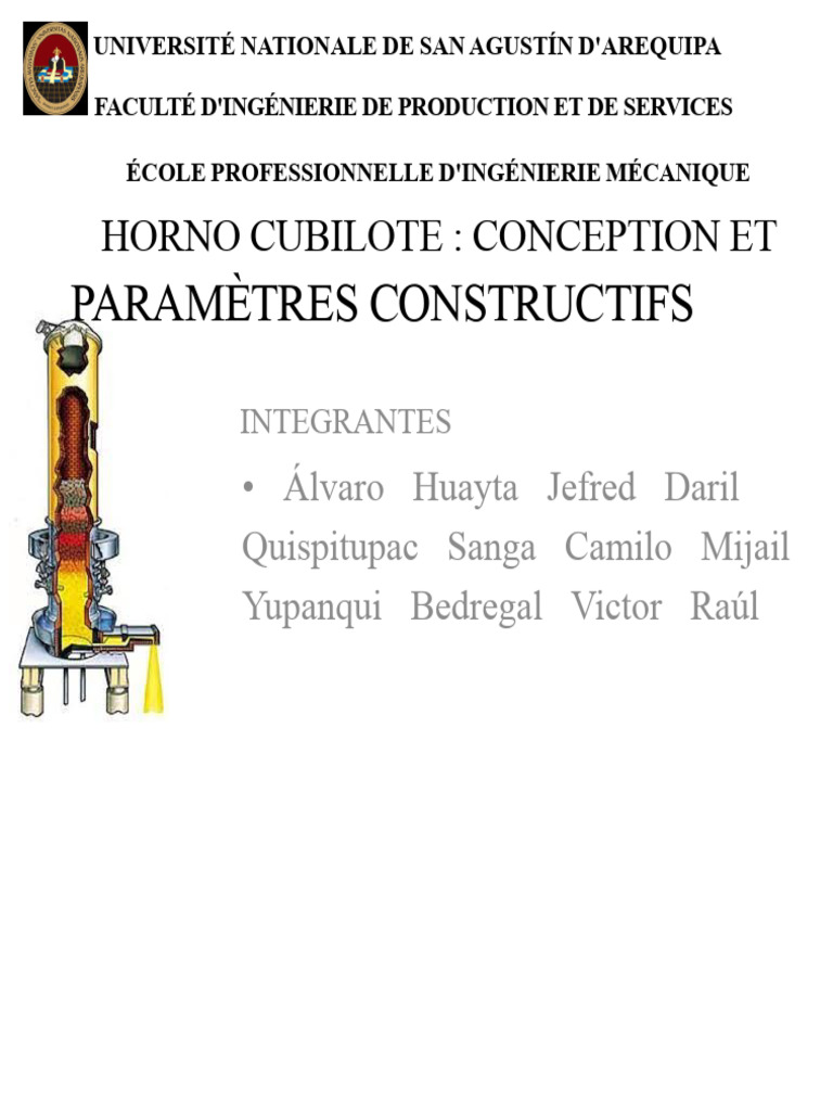 Conception et fonctionnement du four cubilote | PDF | Haut fourneau ...