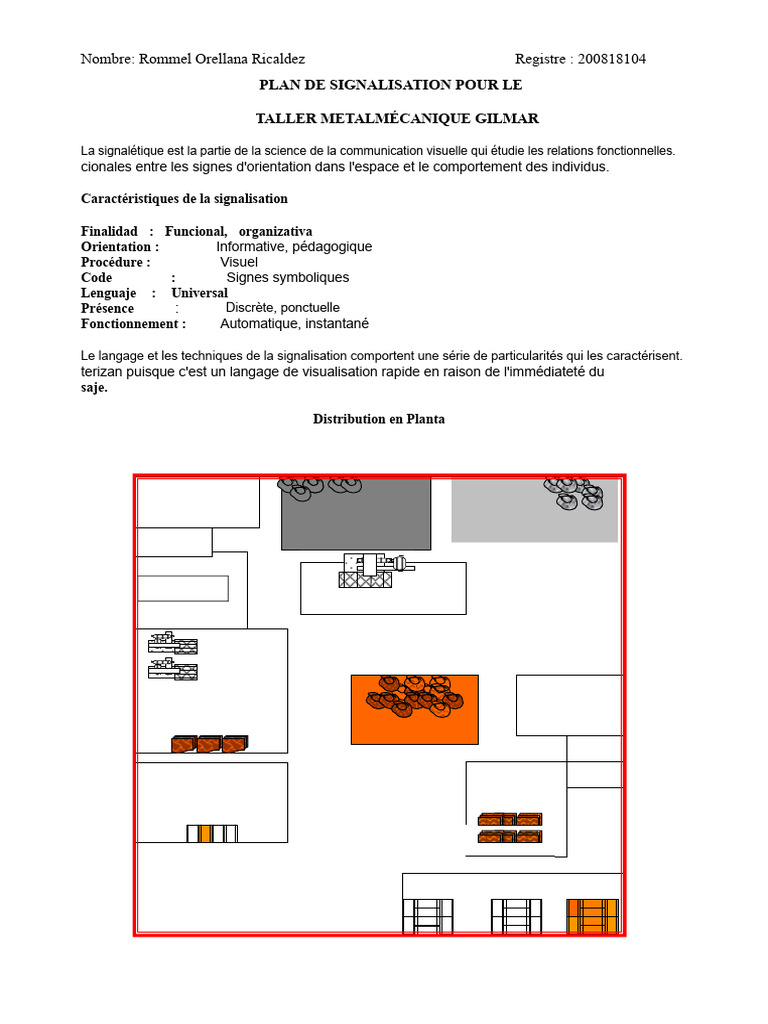 Plan de Signalisation Pour Un Atelier Métallo-Mécanique | PDF
