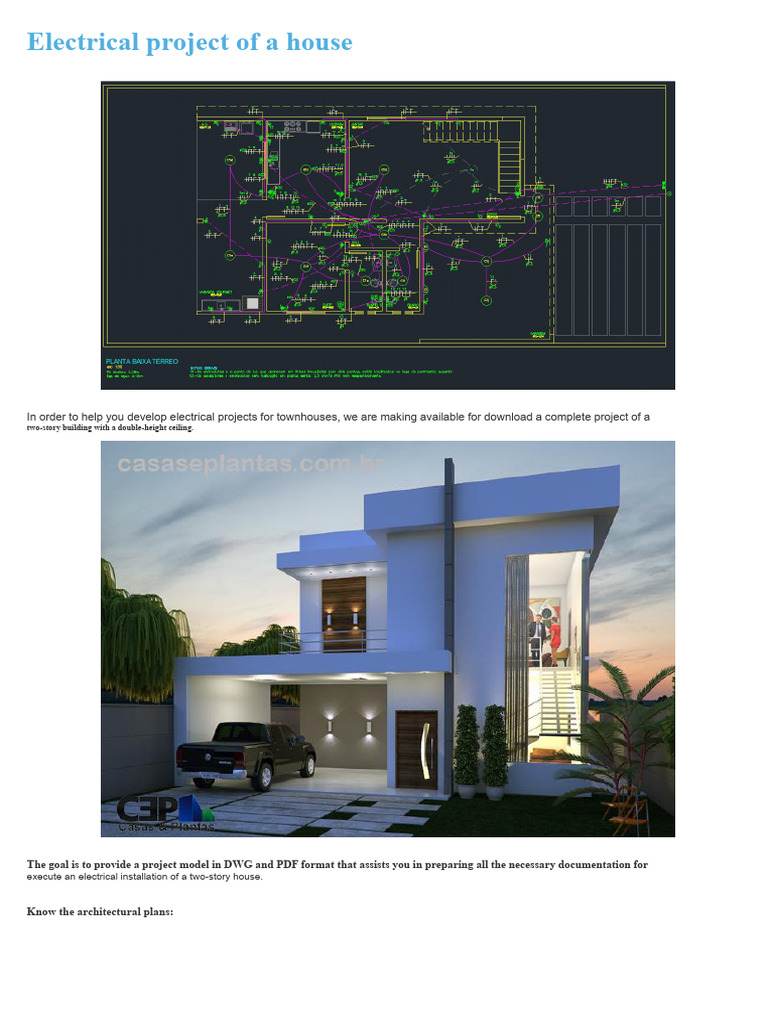 Electrical project of a two-story house | PDF