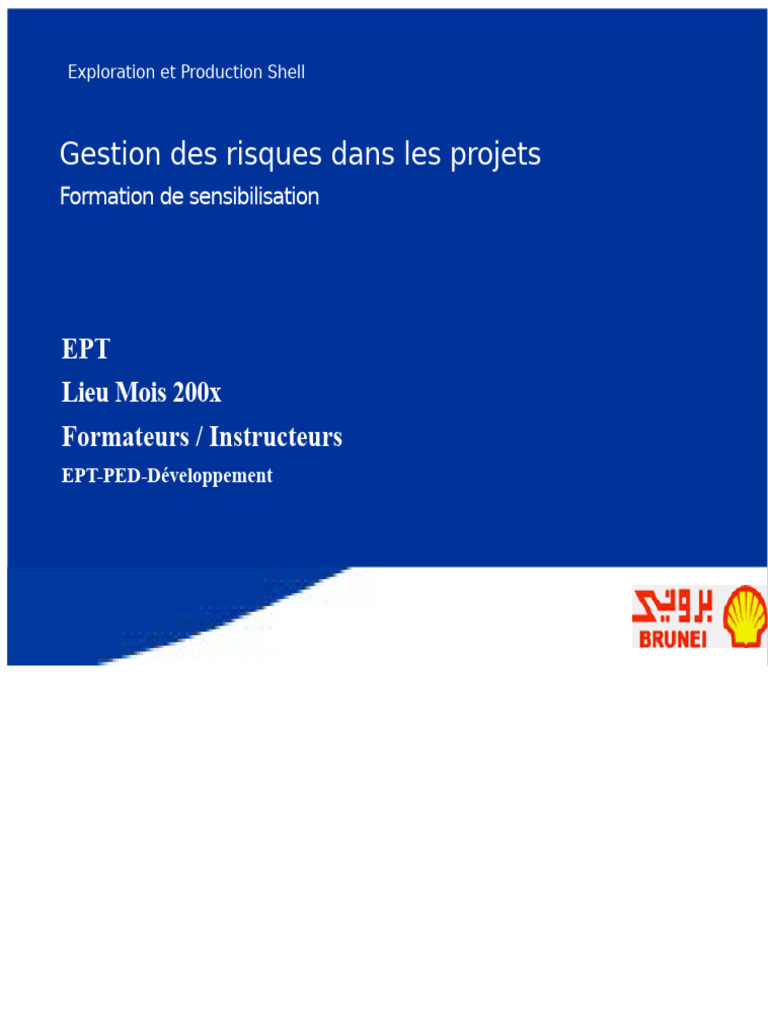 Gestion des Risques dans les Projets Shell | PDF | Risque | Gestion des ...