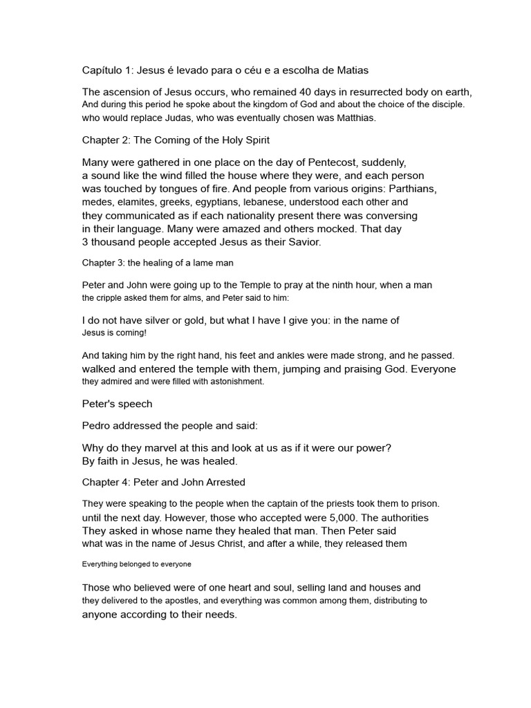 Summary of Chapters 1 To 9 of The Book of Acts of The Apostles | PDF ...