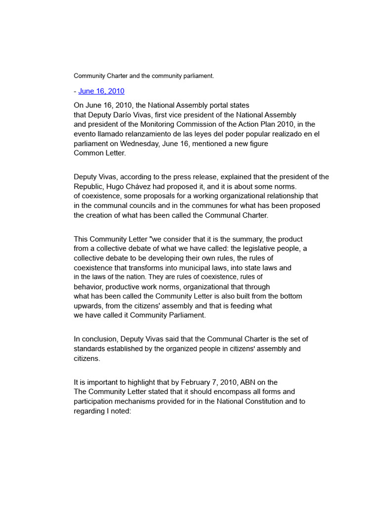 Theme 7 Communal Letter and the communal parliament | PDF | Communes Of ...