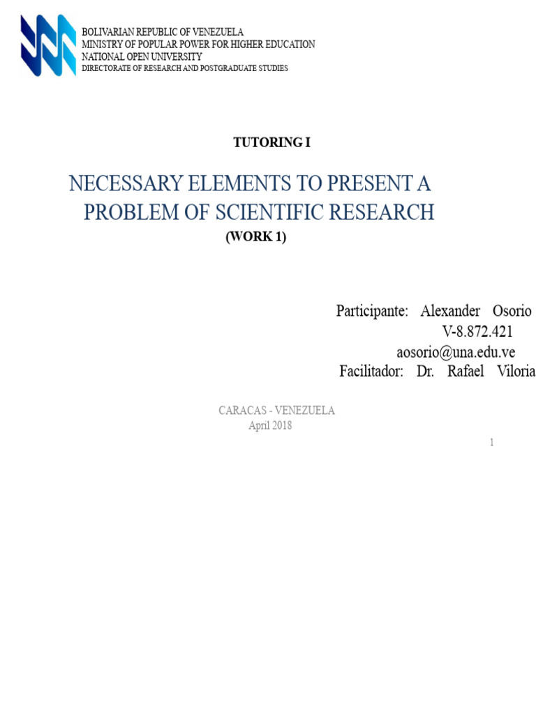 Key Elements of Scientific Research Problems | PDF | Knowledge | Question