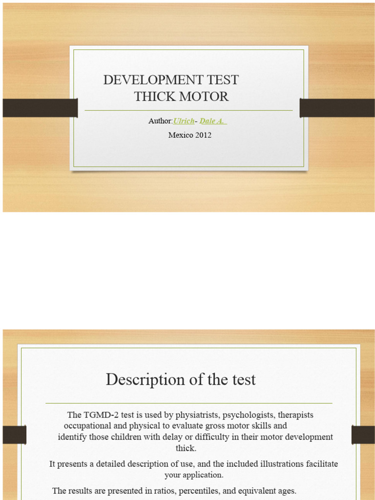 TGMD-2 Gross Motor Skills Test Guide | PDF