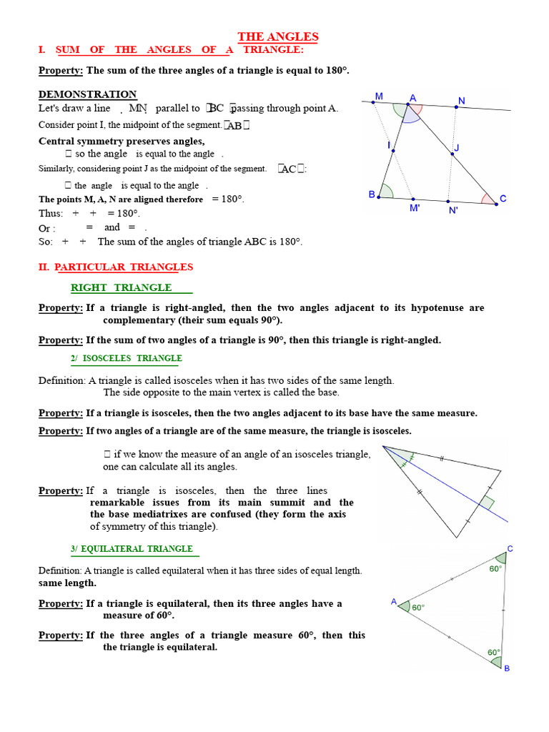 Chapter 06 - Course On Angles PDF | PDF | Triangle | Angle
