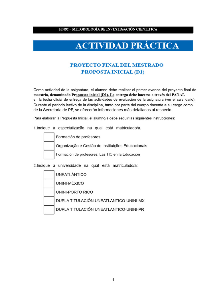 Las Tecnologías de La Educación - Proyecto Final de Maestría | PDF ...