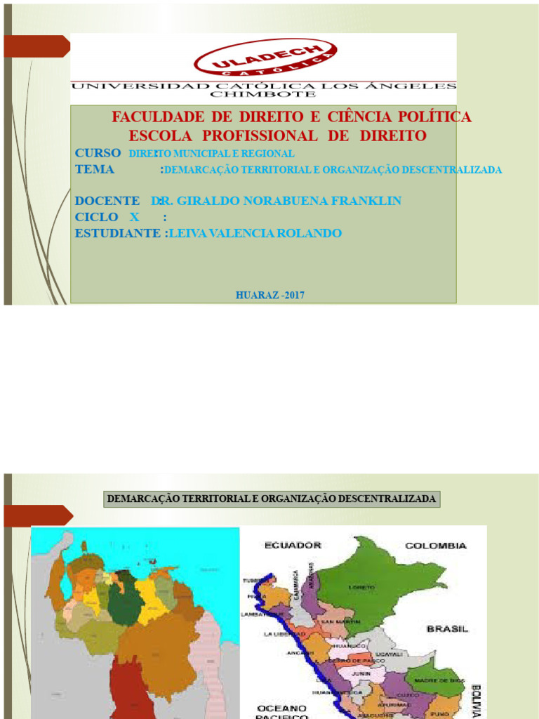 Demarcação Territorial e Organização Regional | PDF | Descentralização ...
