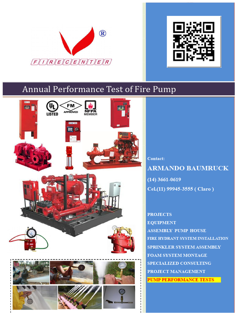 Firecenter - PERFORMANCE TEST OF SPRINKLER SYSTEM AND HYDRANTS PUMPS ...