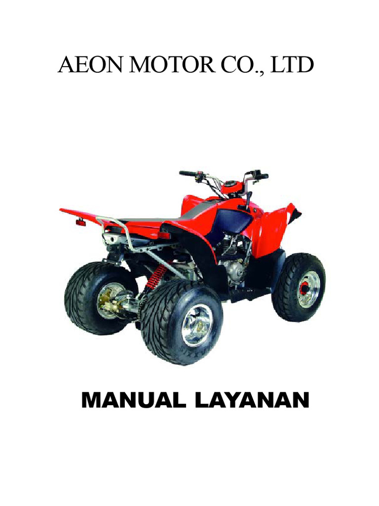 Manual Layanan AEON Motor: Pemeliharaan dan Spesifikasi | PDF