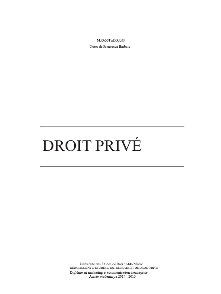 Introduction au Droit Privé et Juridique | PDF | Loi | Constitution