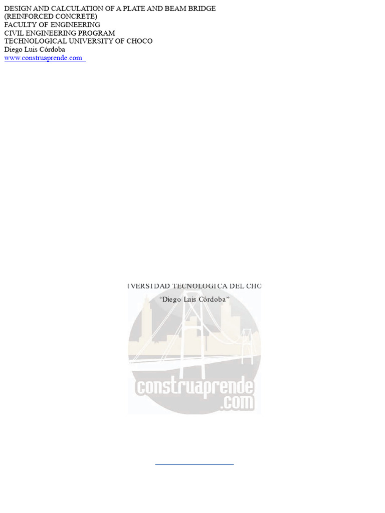 Plate and Beam Bridge Design Guide | PDF | Beam (Structure) | Bridge