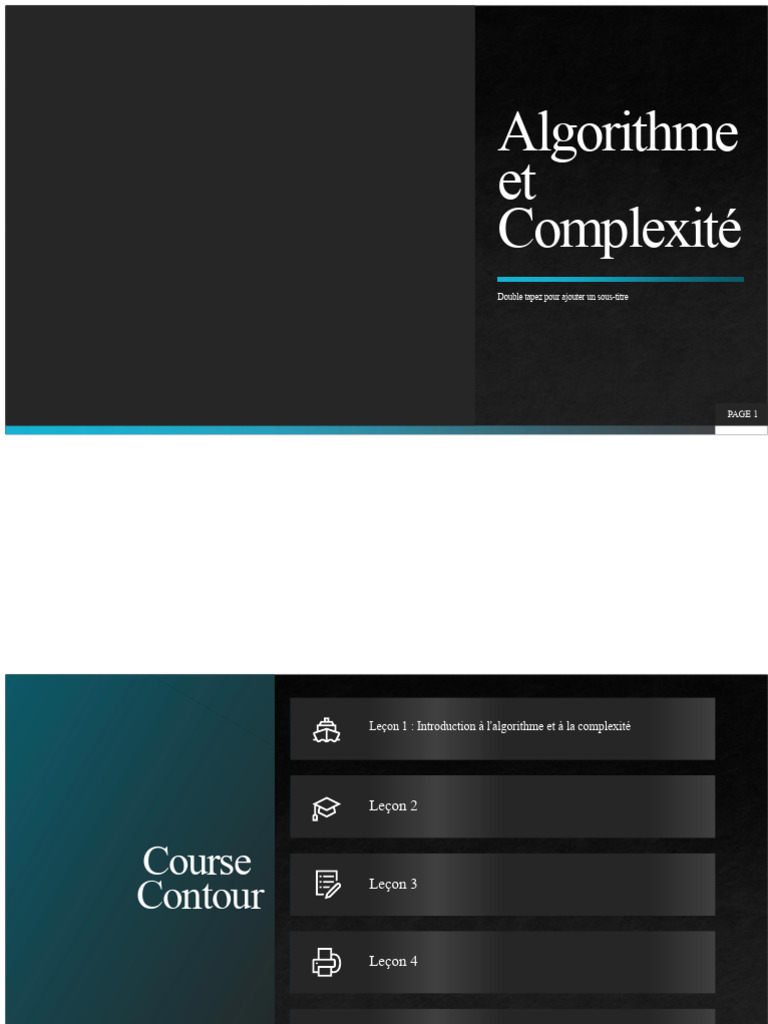 Introduction aux algorithmes et complexité | PDF | Algorithmes ...
