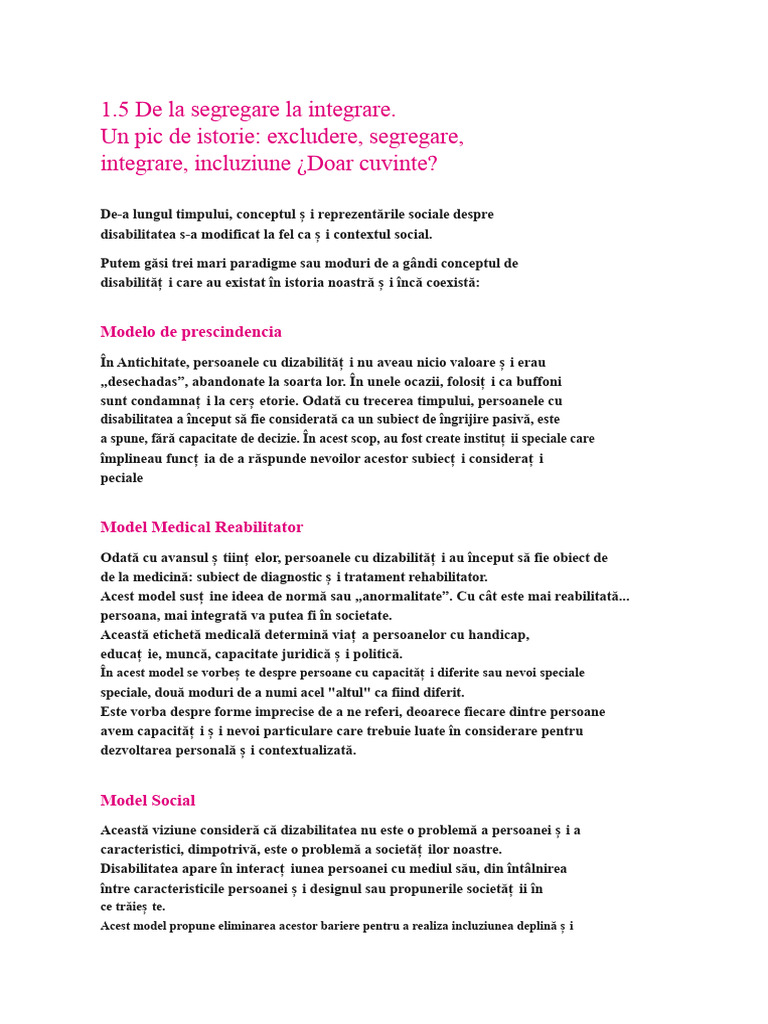 1.5 de La Segregare La Integrare | PDF