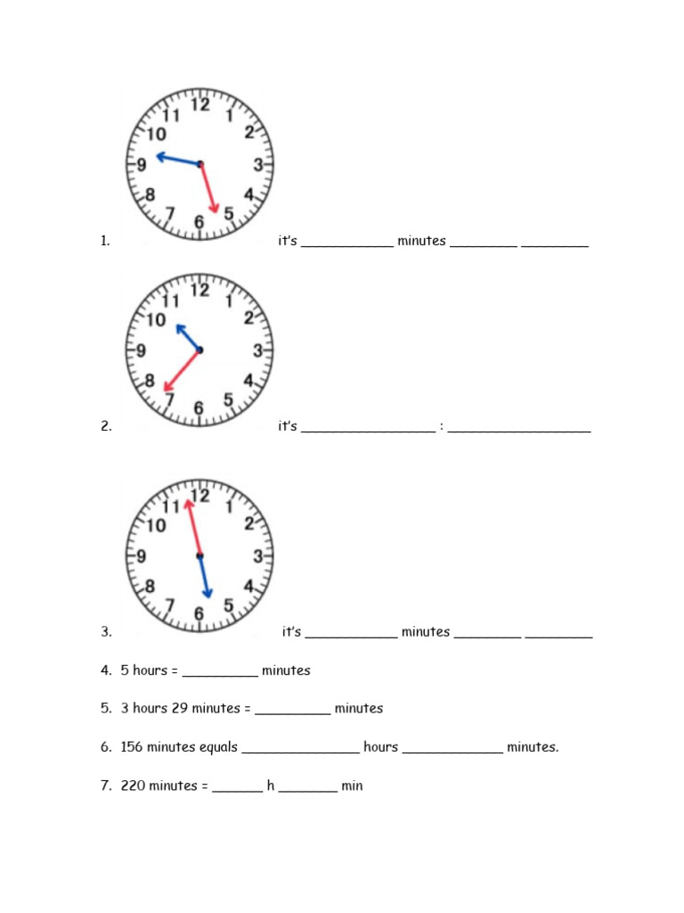 Time Calculation Exercises and Solutions | PDF
