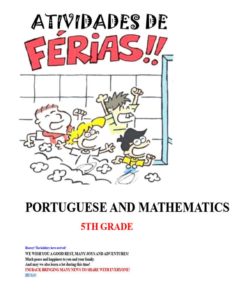 5th Grade Portuguese & Math Vacation Workbook | PDF | Airship | Poetry