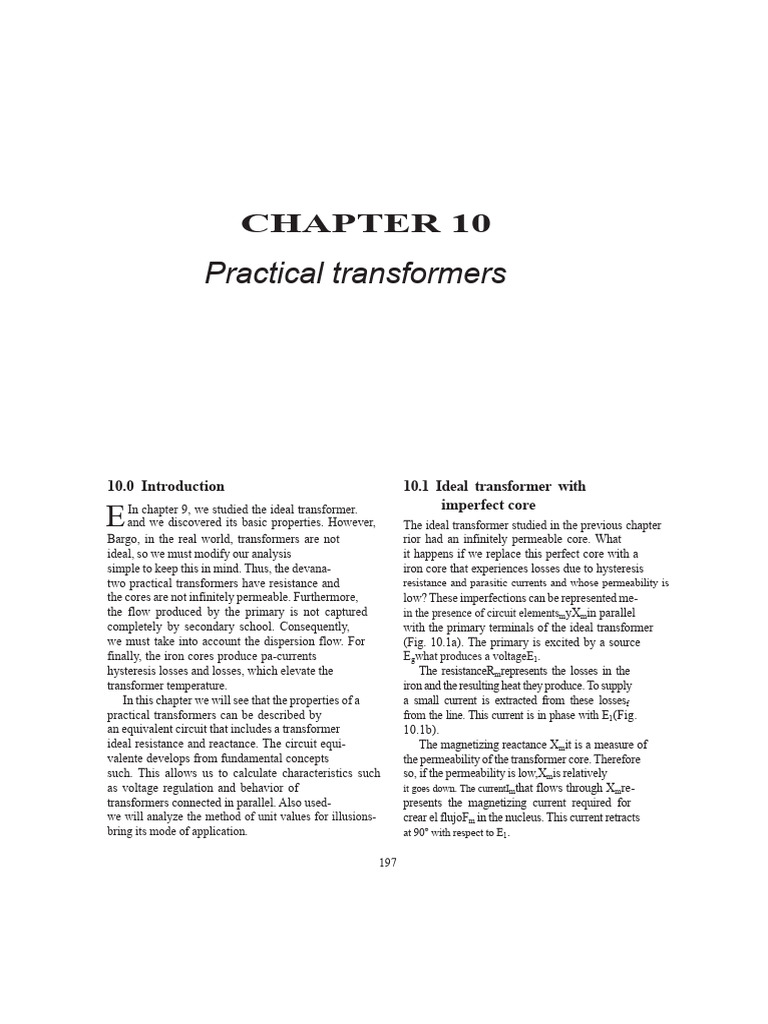 Practical Transformer Analysis Techniques | PDF | Transformer | Electricity