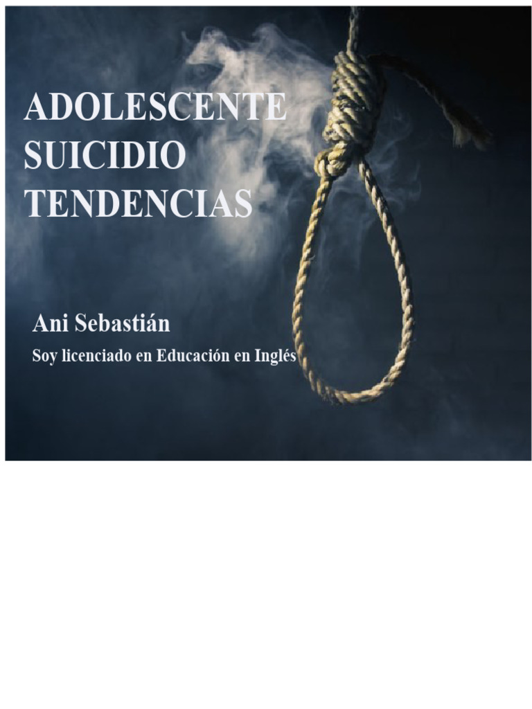 Prevención del Suicidio en Adolescentes | PDF | Suicidio | Trastorno ...